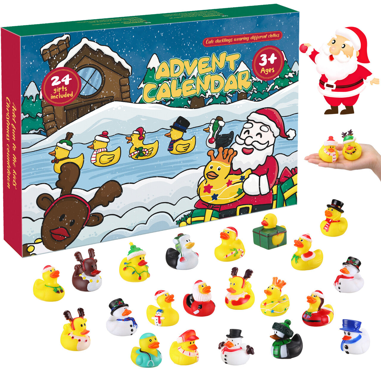 ใChristmas saleใ24 Days of Christmas Rubber Duck Set