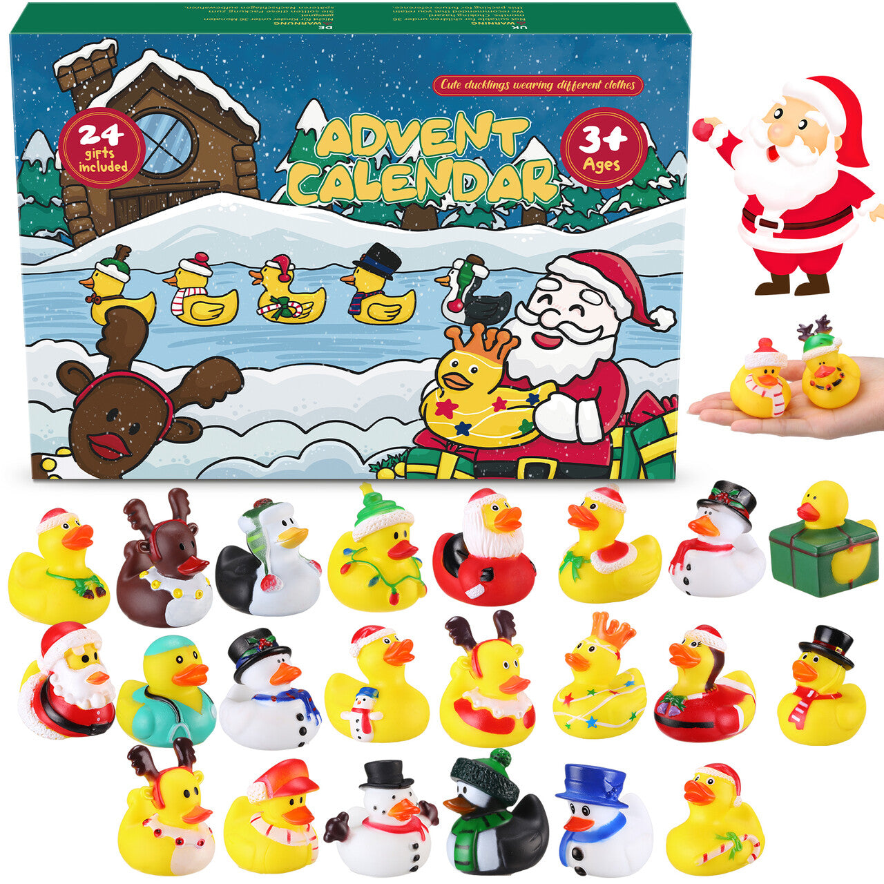 ใChristmas saleใ24 Days of Christmas Rubber Duck Set