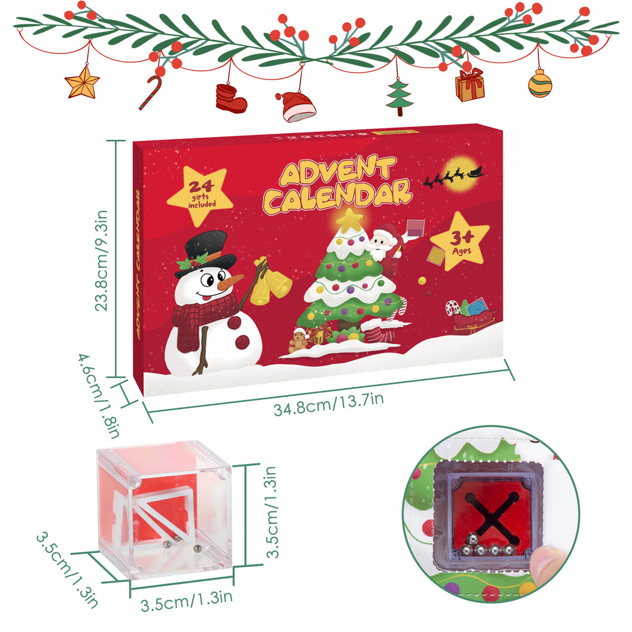 ใChristmas saleใ24 Days of Christmas Balance Maze Challenge Kit