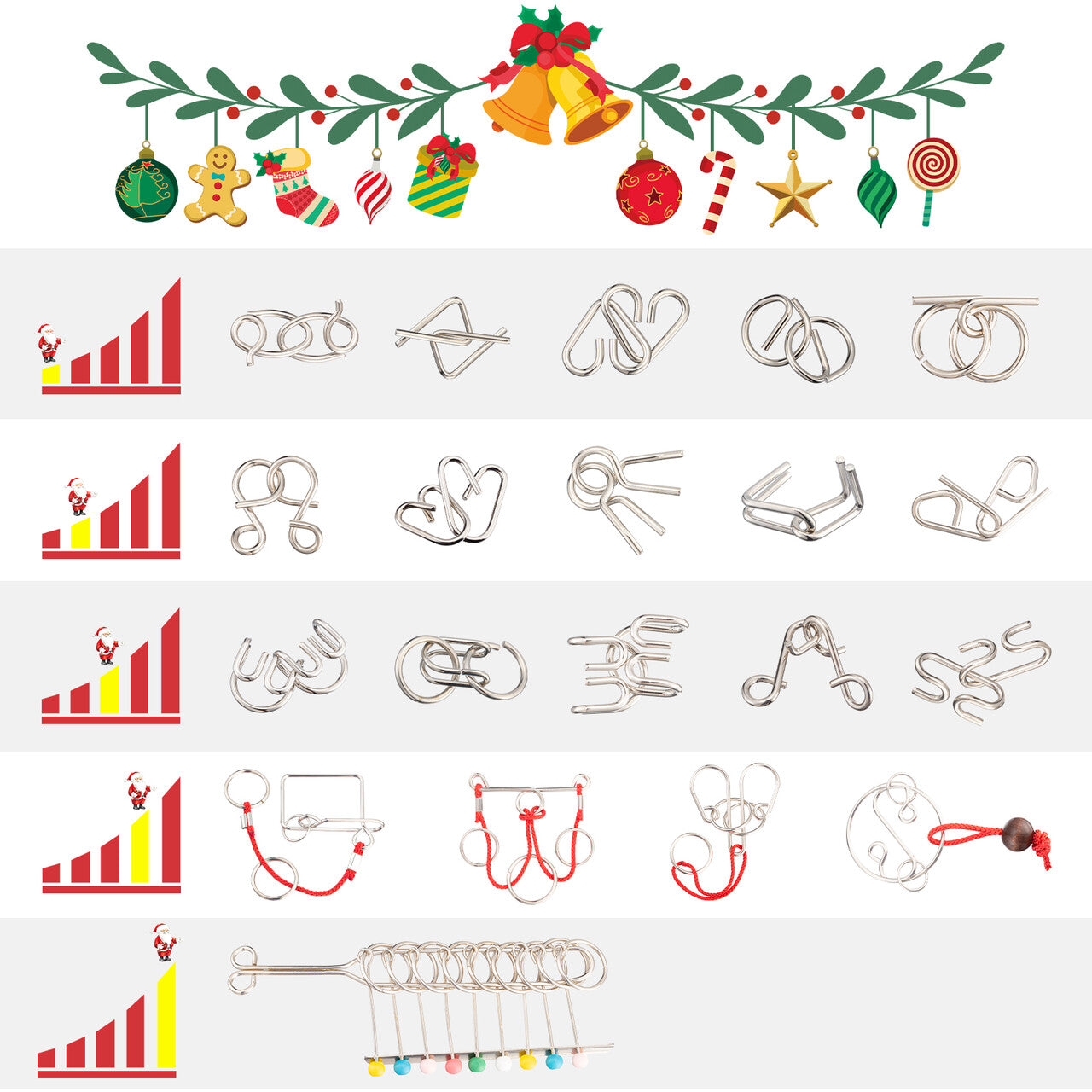 ใChristmas saleใ24 Days of Christmas Brain Teaser Puzzle Playset