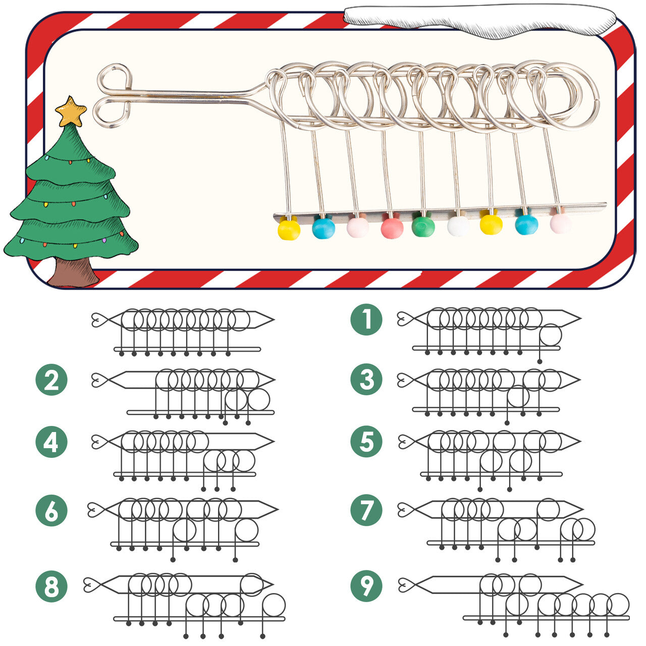 ใChristmas saleใ24 Days of Christmas Brain Teaser Puzzle Playset