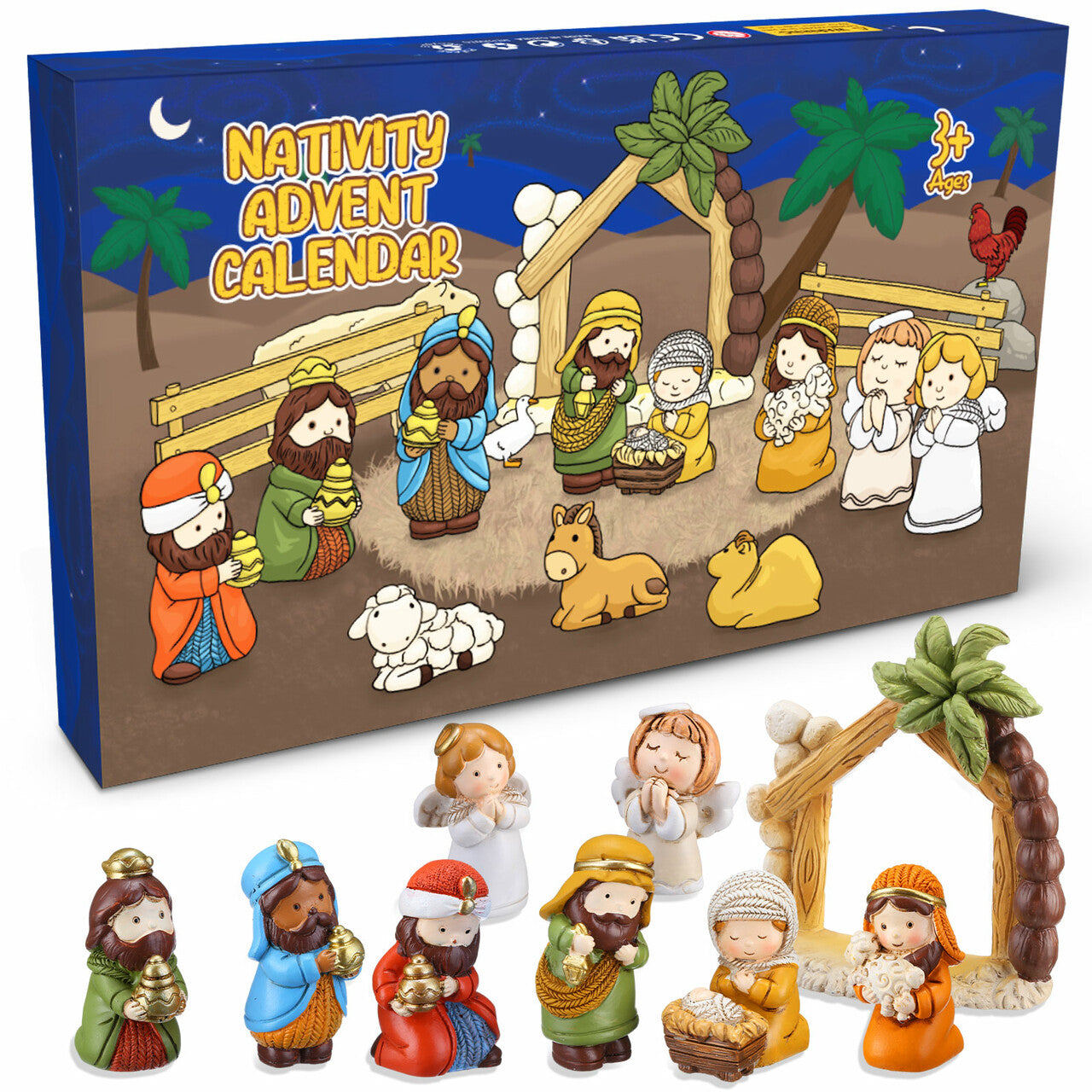 ใChristmas saleใ24 Days of Christmas Nativity Scene Set