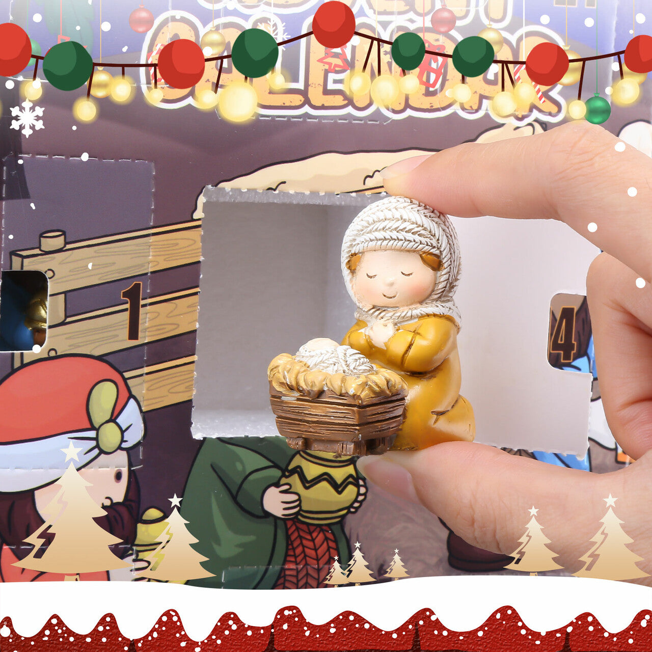 ใChristmas saleใ24 Days of Christmas Nativity Scene Set