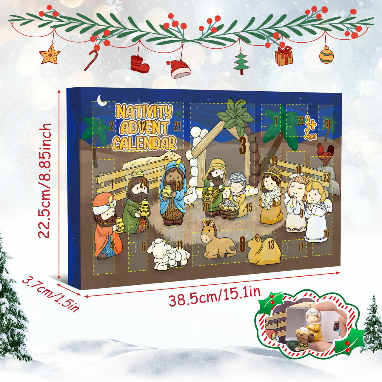 ใChristmas saleใ24 Days of Christmas Nativity Scene Set