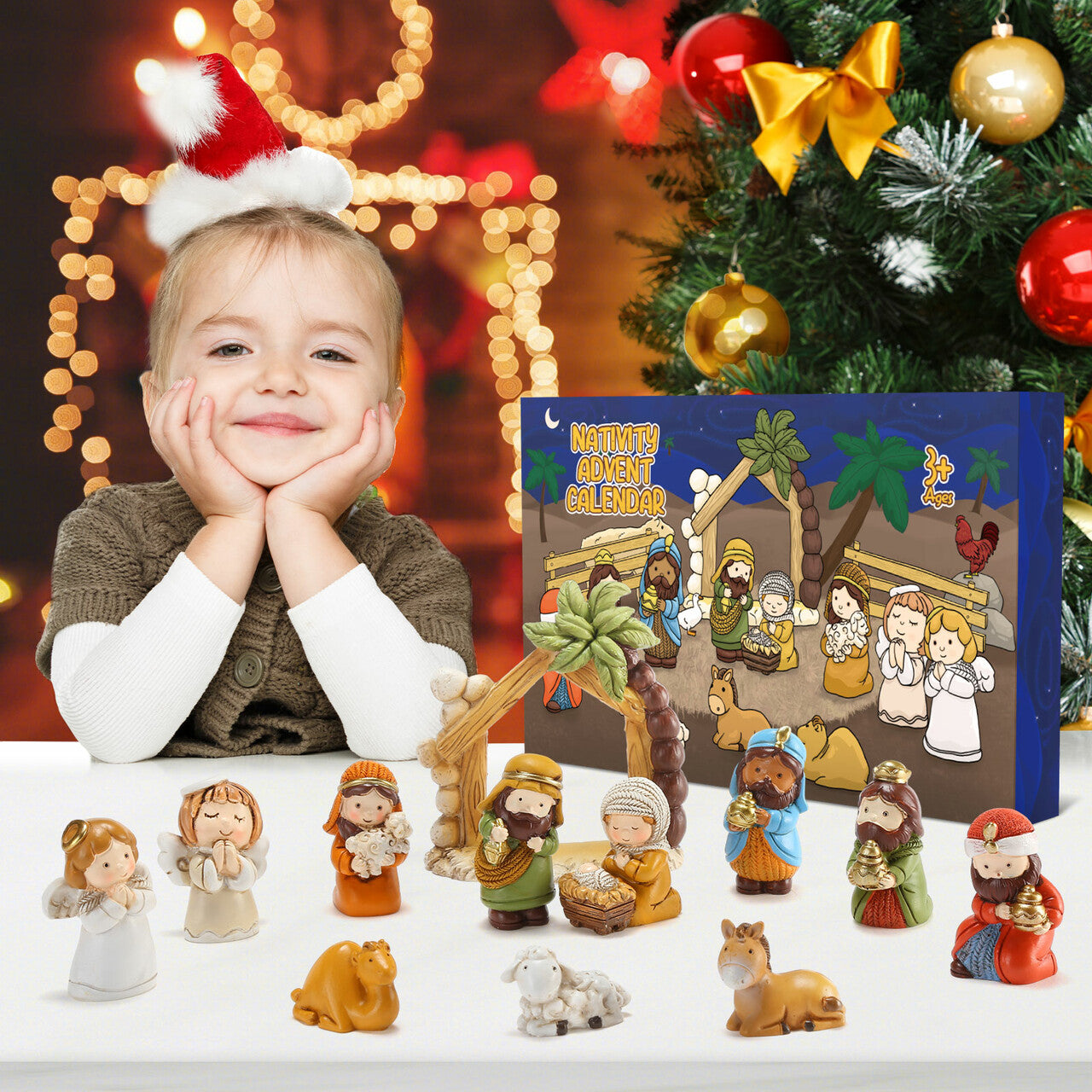 ใChristmas saleใ24 Days of Christmas Nativity Scene Set