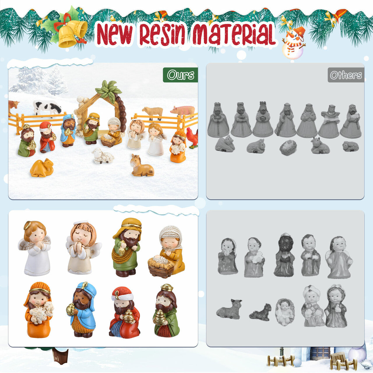 ใChristmas saleใ24 Days of Christmas Nativity Scene Set