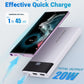 POWERADD PRO Portable Charger 10000mAh PD 20W Fast Charge Power Bank 2 Inputs 3 Outputs External Battery Pack Bundle with 20W USB C Wall Charger Compatible with iPhone 14 13 iPad Samsung Pixel.